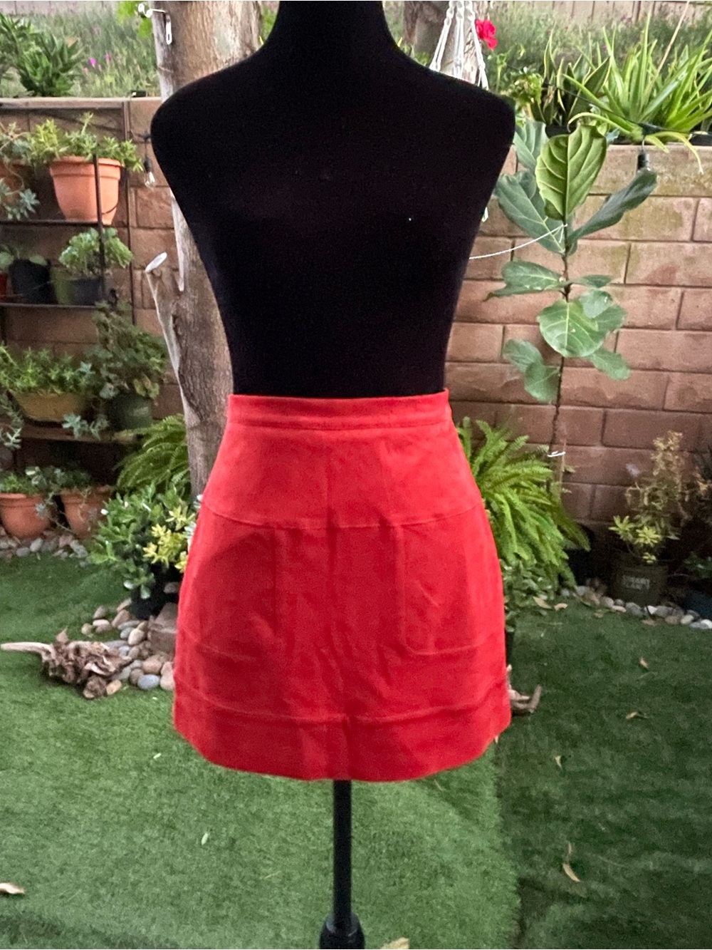 bebe Red Mini Skirt - Structured A-Line